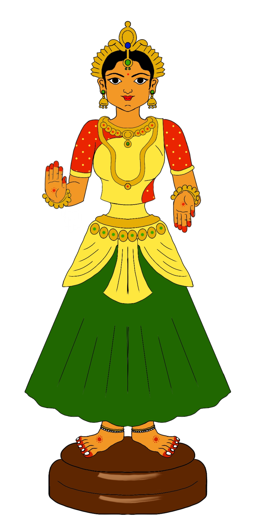 Image of Drawing Of Well Traditional And Ethnic Dressed Lady Doing  Bharatanatyam Dance. Silhouette Or Outline Editable Illustration Of Dancing  Pose-AQ828728-Picxy