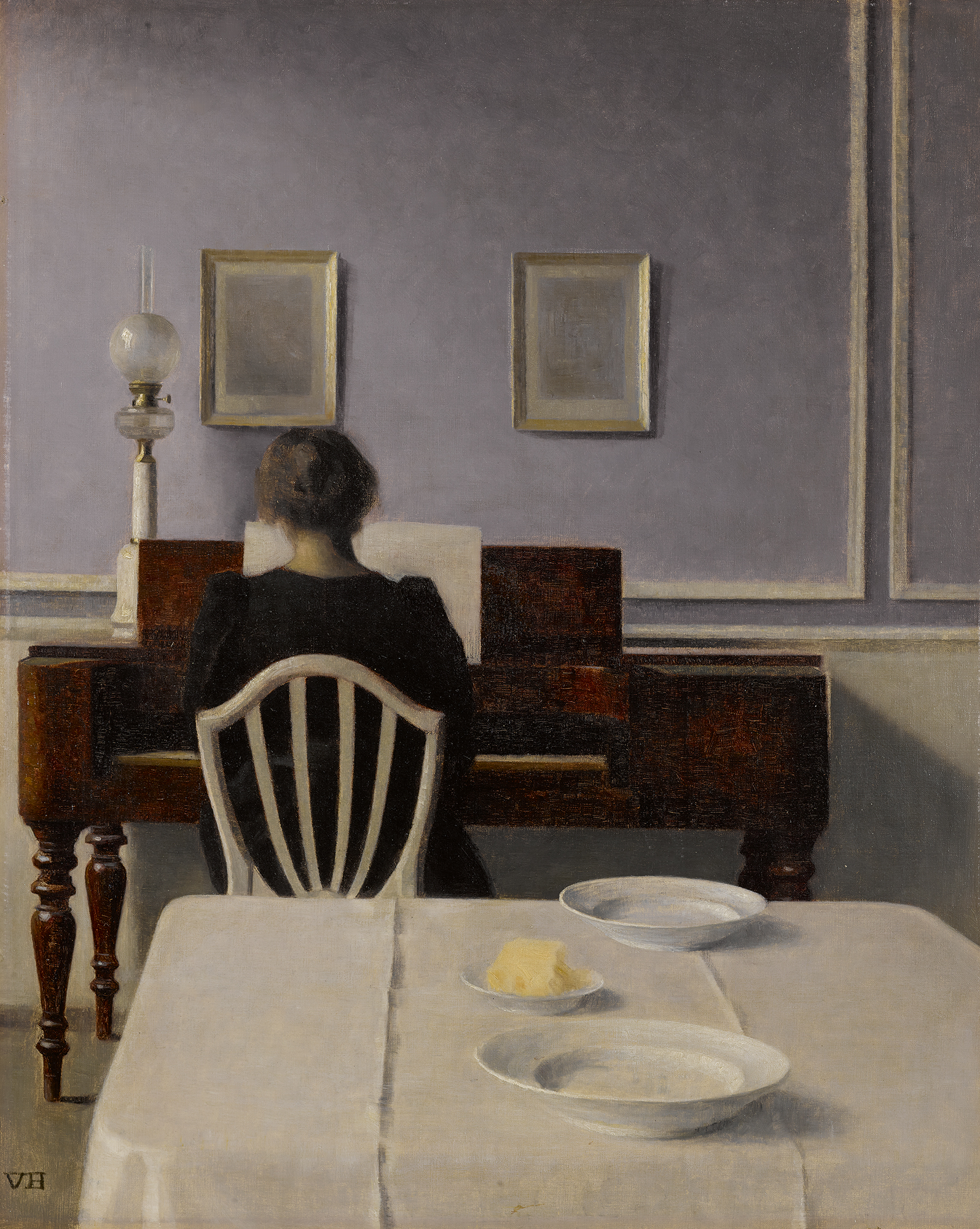 File:Vilhelm Hammershøi, Stue med kvinde ved klaver, Strandgade 30 