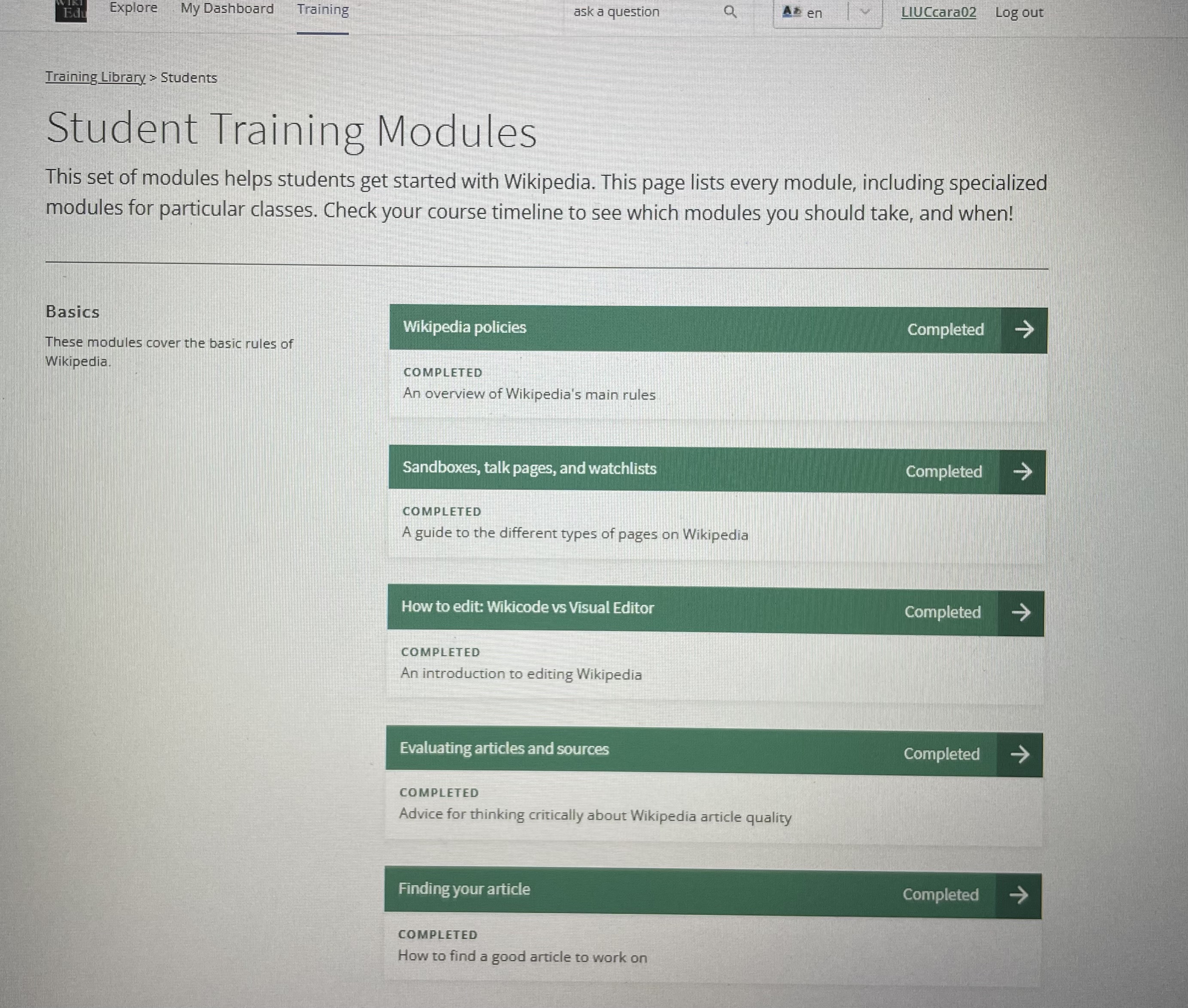 Wikipedia training course - basics