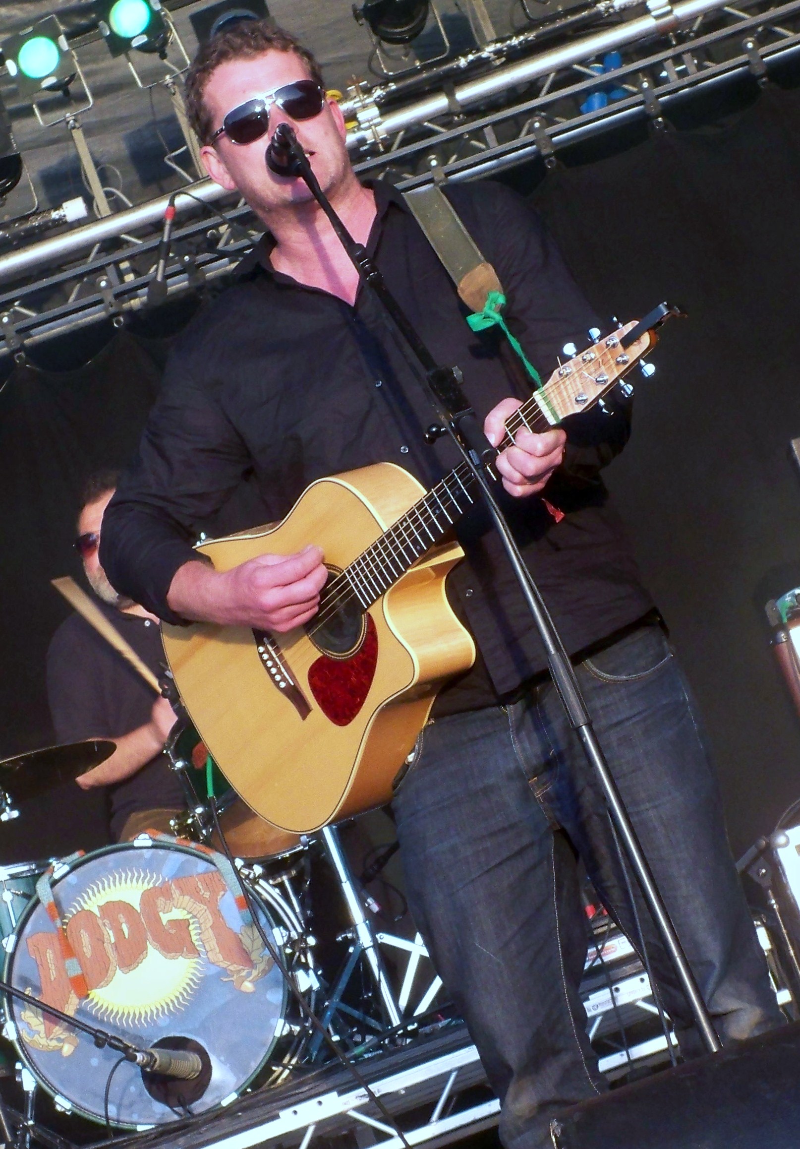 Nigel Clark playing an acoustic set at [[Guilfest]] in 2012.