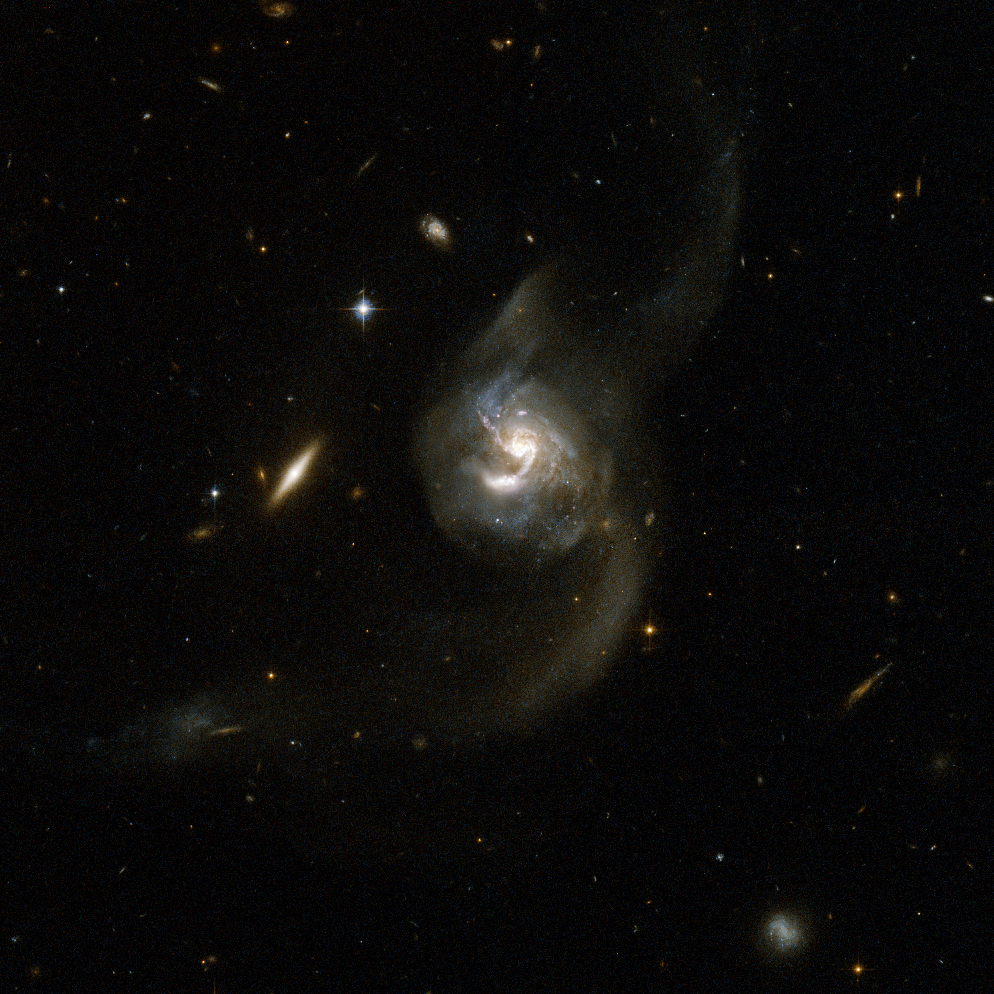 INTERACTING GALAXY NGC 3256 HUBBLE TELESCOPE 11x14 SILVER HALIDE PHOTO PRINT 