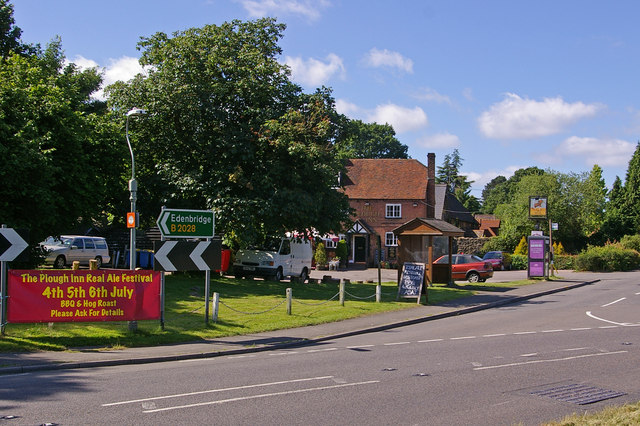 File:Road junction by The Plough Inn, Dormansland - geograph.org.uk - 862993.jpg