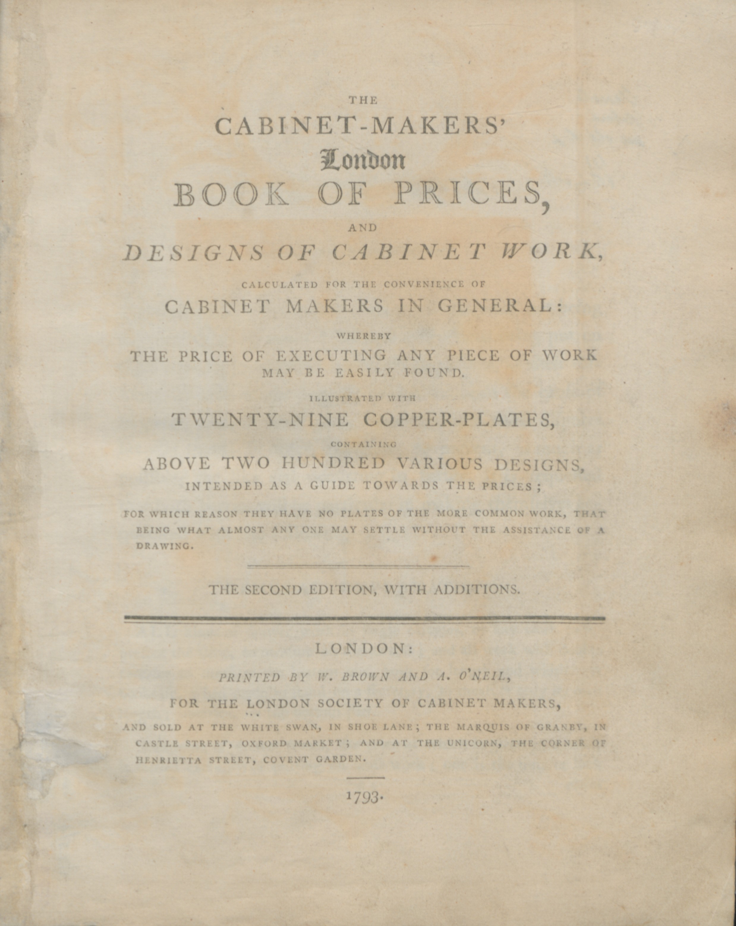 File The Cabinet Makers London Book Of Prices And Designs Of