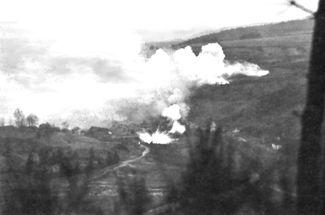 File:White Phosphorous bombardment of German emplacements - 1944.jpg