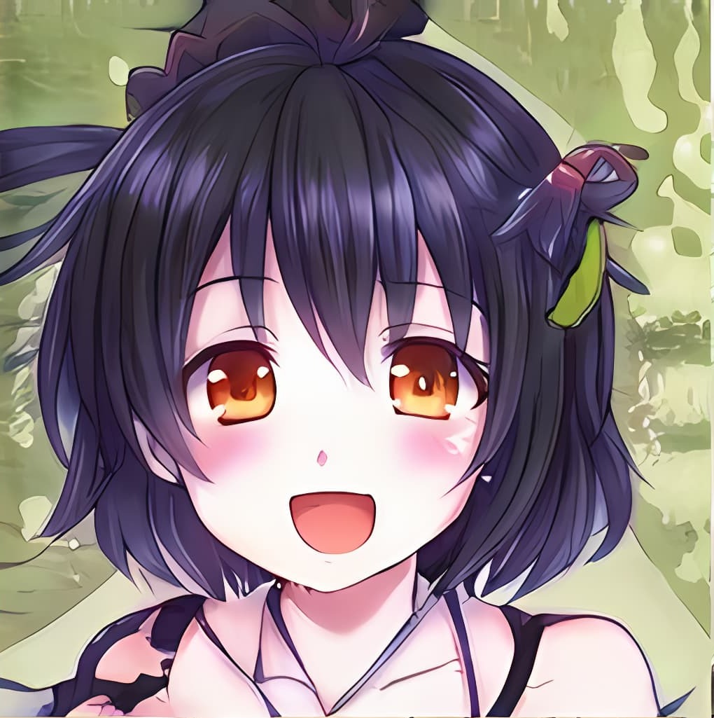 File:Black short haired anime girl portrait.jpg - Wikimedia Commons