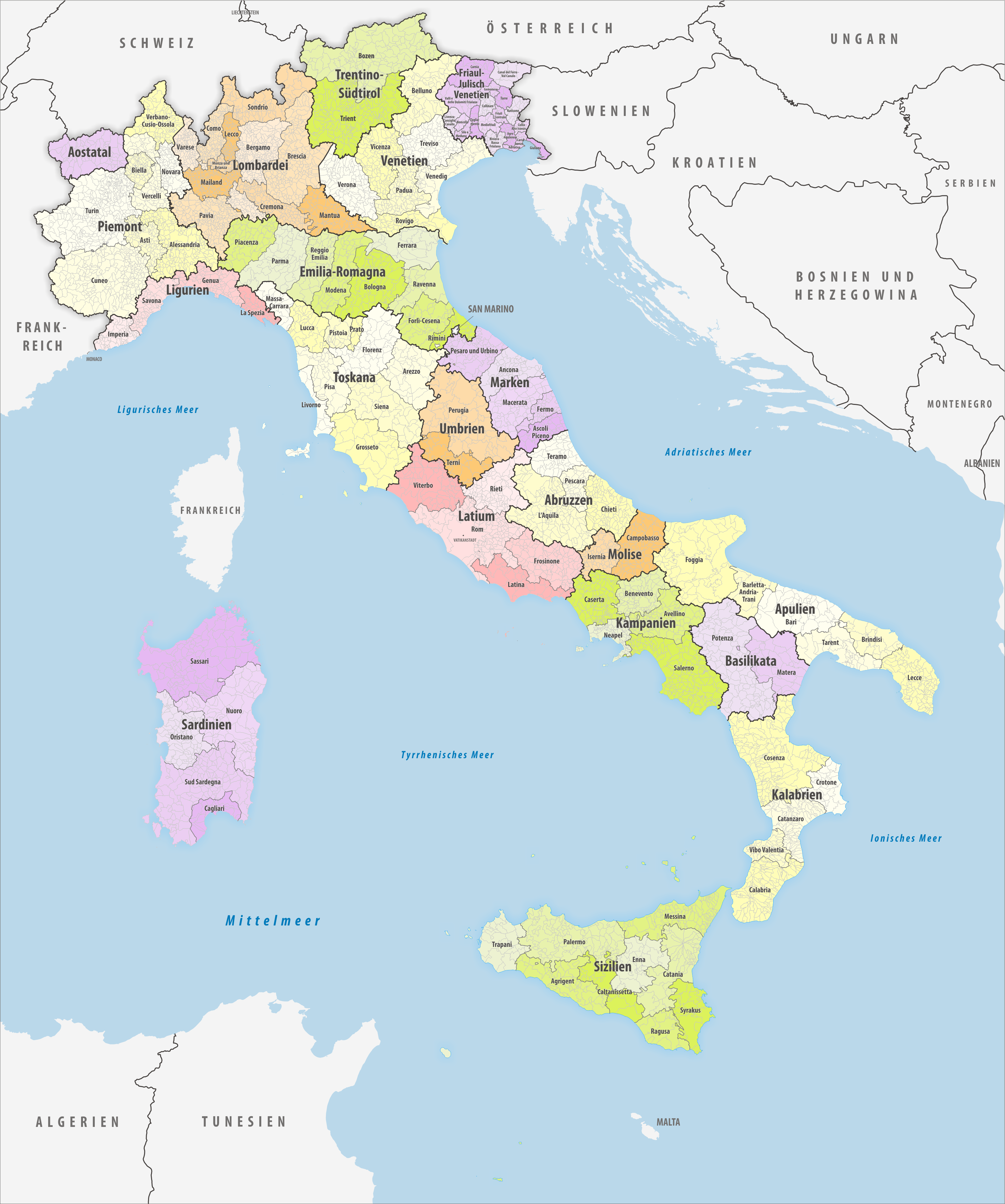 Italienische Gemeinden Wikipedia