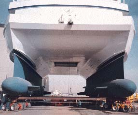 <span class="mw-page-title-main">Moon pool</span> Opening in the base of a hull, platform, or chamber giving access to the water below