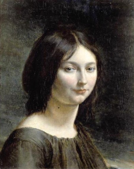 Portrait of Amelie Bosquet of when she was 14 years old by [[Jean-Baptiste Parelle]].