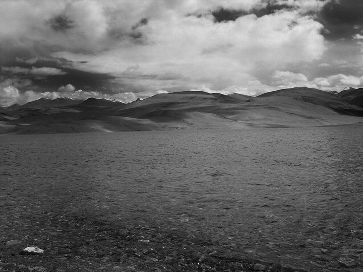 File:Pangong Tso Lake black and white.jpg