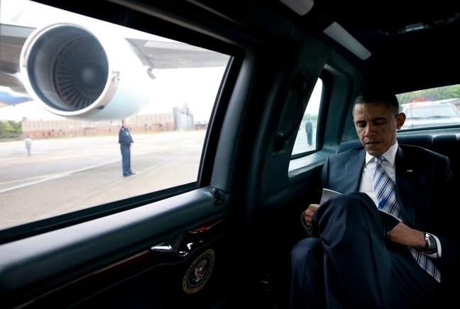 File:President Barack Obama works on his motorcade (6316482514).jpg