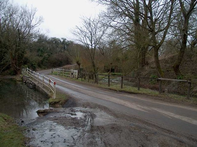 River exiting old watercress beds in Letcombe Regis - geograph.org.uk - 1167396
