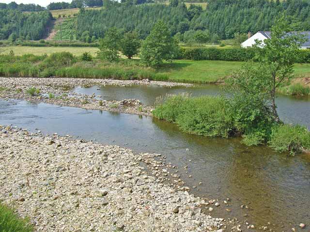 The River Liddel from the bridge at Newcastleton - geograph.org.uk - 209001