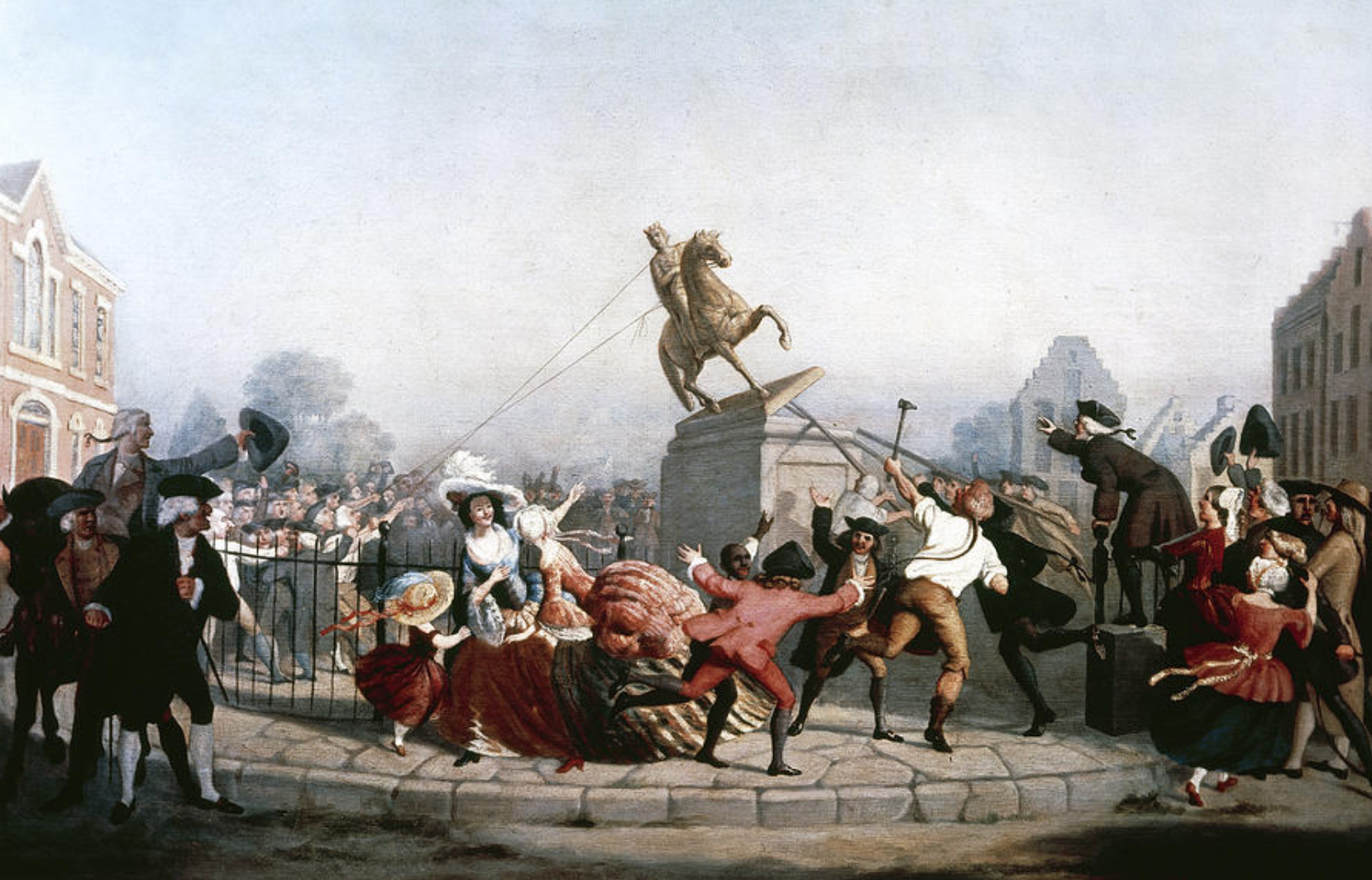 Джордж вашингтон исторические события. Статуя короля Георга III. Нью Йорк 1776. Независимости США 1776.