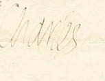 Karl IX av Frankrikes signatur