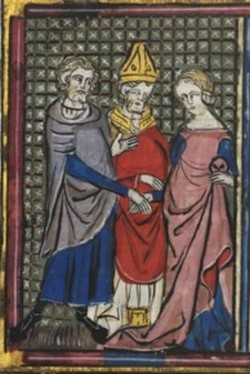 Representació del matrimoni de Bohemond i Constança