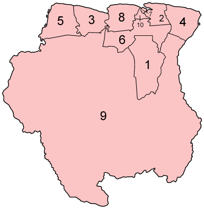 File:Suriname districts numbered.png