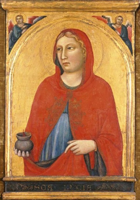 'St. Lucy', painting by Jacopo del Casentino and assistant, c. 1330, El Paso Museum of Art.jpg