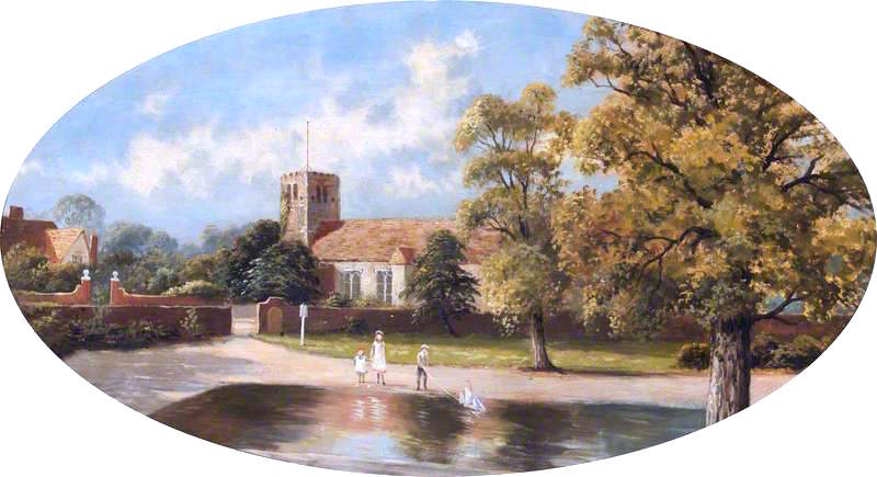 File:John Bonny - All Hallows Church and the Priory, Seen from Bruce Castle Park.jpg