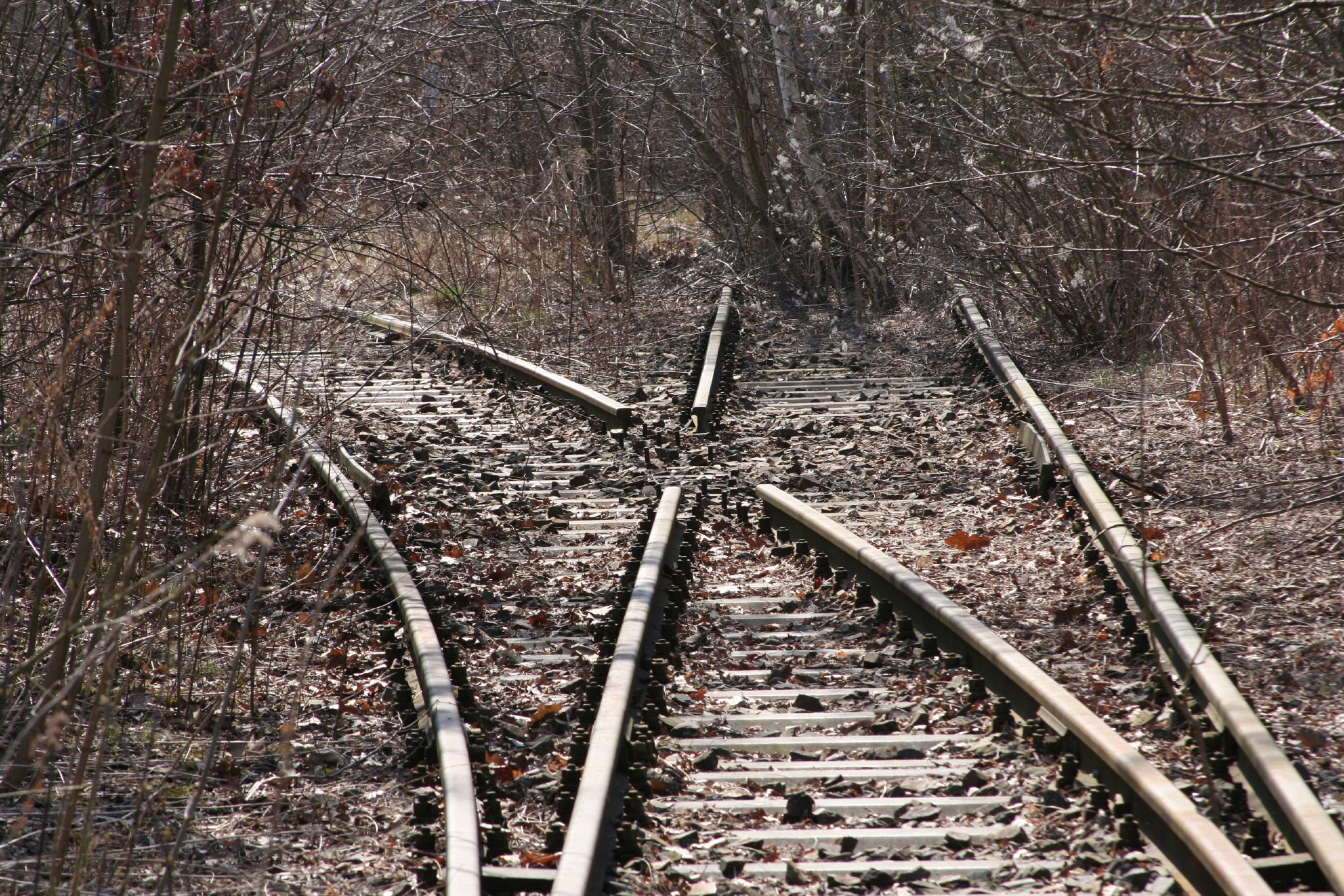 The missing road. Railway point Switch. Railway point Machine. Broken Rail Road.