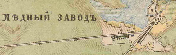План селения Медный Завод. 1885 год