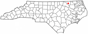 Location of Jackson, North Carolina