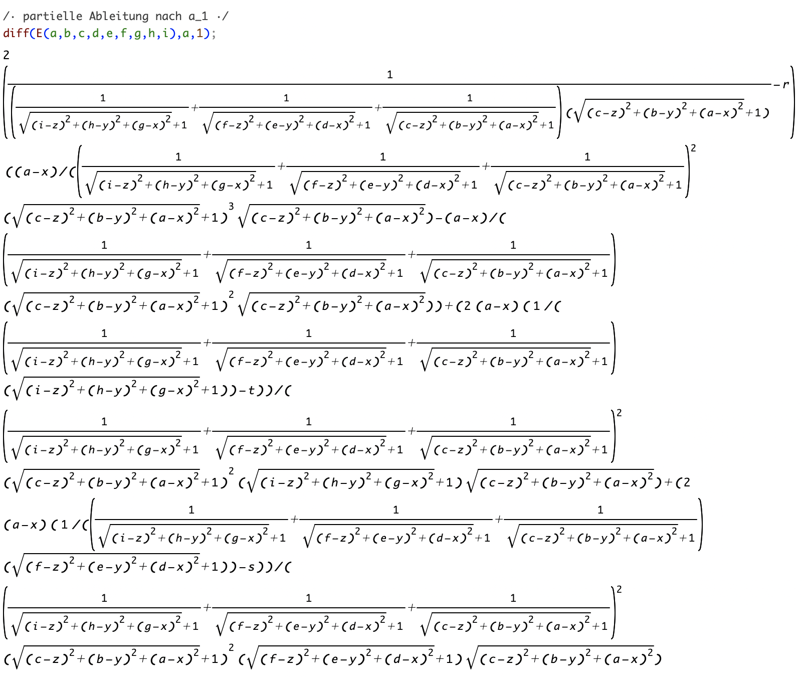 File Partielle Ableitung E Nach A 1 Wxmaxima Png Wikimedia Commons