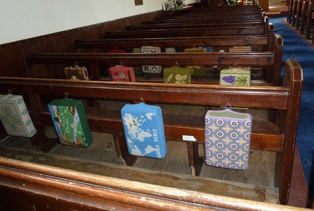 File:St John the Apostle, Marchwood- kneelers and pews - geograph.org.uk - 1946772.jpg