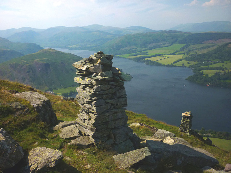 Stone pillars at Bonscale Tower - geograph.org.uk - 4630884