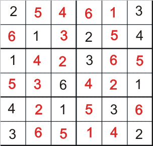 Matemática divertida/Mini-sudoku - Wikilivros