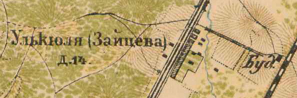 Plan for landsbyen Zaitsevo.  1885