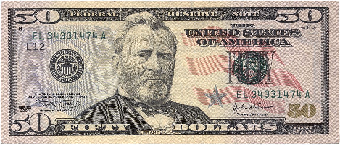 United States Fifty Dollar Bill Wikipedia