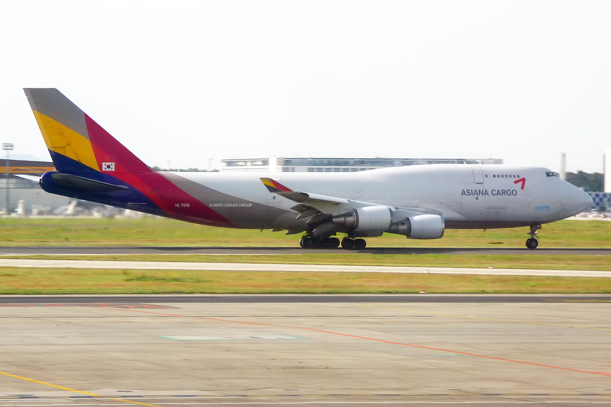 Азиана. Боинг 747 Asiana Cargo.