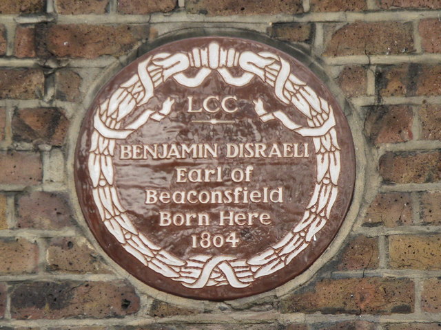 File:Brown LCC plaque re Benjamin Disraeli on 22 Theobald's Road, WC1 - geograph.org.uk - 1246574.jpg