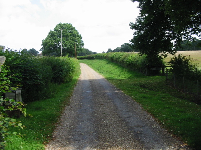 File:Footpath and private road to Tilden Farm - geograph.org.uk - 886059.jpg