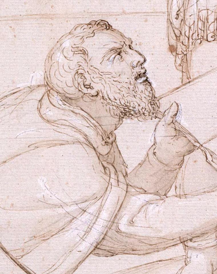 Self-portrait (ca. 1573), the artist presenting his book