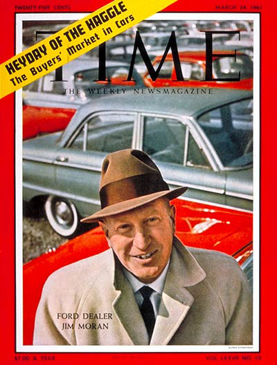Moran on the cover of ''[[Time (magazine)|Time]]'' (1961)