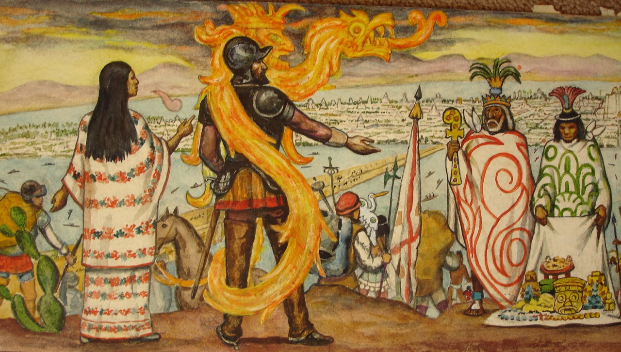 Archivo:Malinche con Cortes.JPG - Wikipedia, la enciclopedia libre