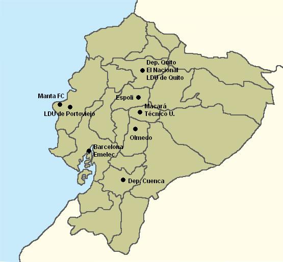 Mapa Serie A Ecuador 2009.jpg