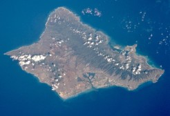 Oahu Adasına ait NASA uydu fotoğrafı