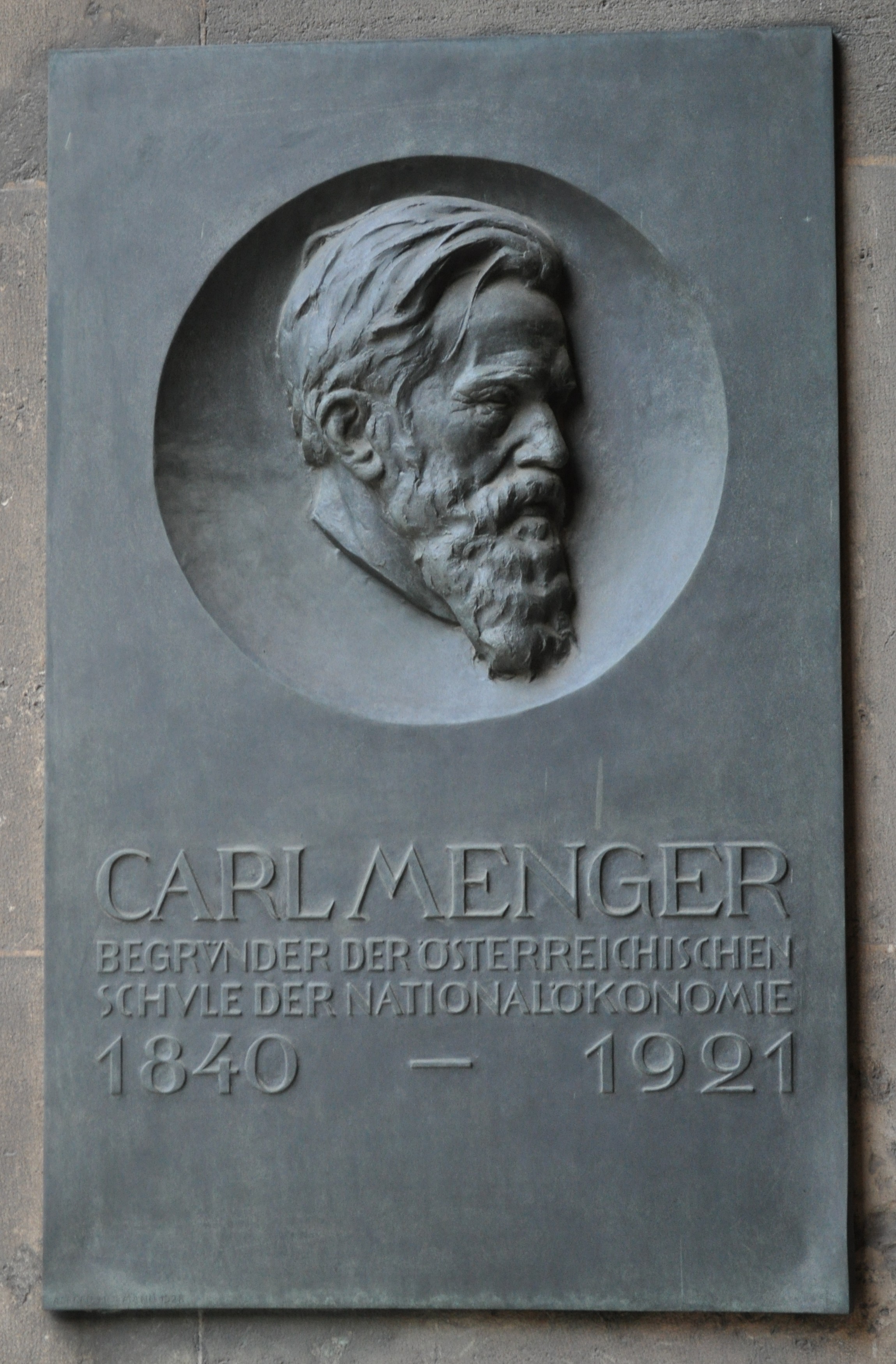 Wien, Universität, Tafel Carl Menger.JPG