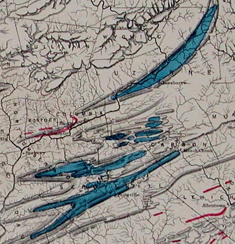Anthracite coal fields of Pennsylvania