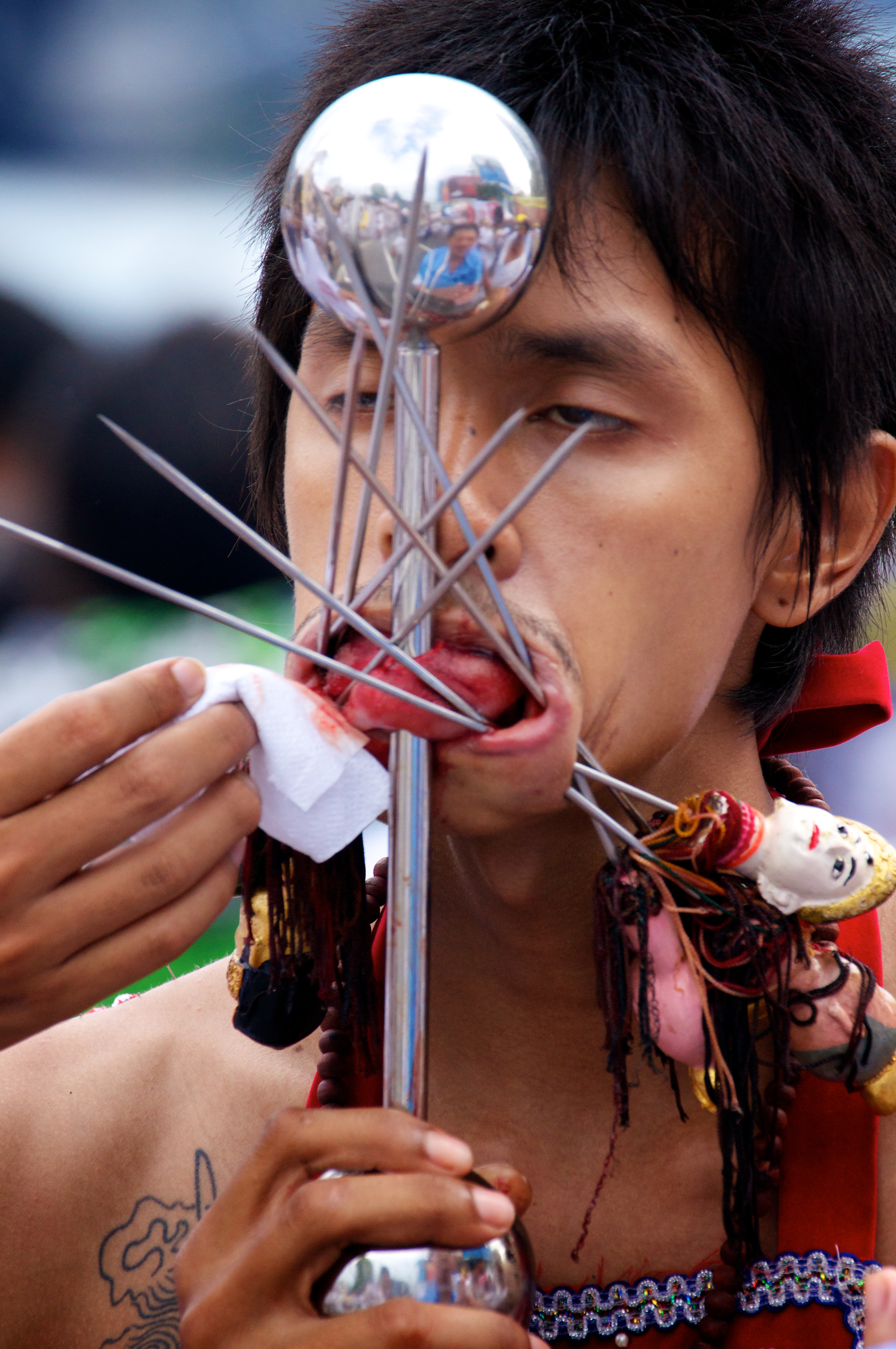 File:Face Piercing Phuket Vegetarian Festival  - Wikimedia Commons