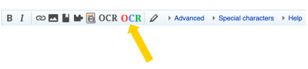 Example of Google OCR available in the proofread view