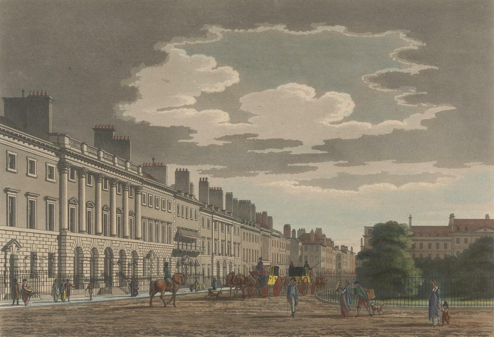 Historic portrait of Grosvenor Square in Mayfair