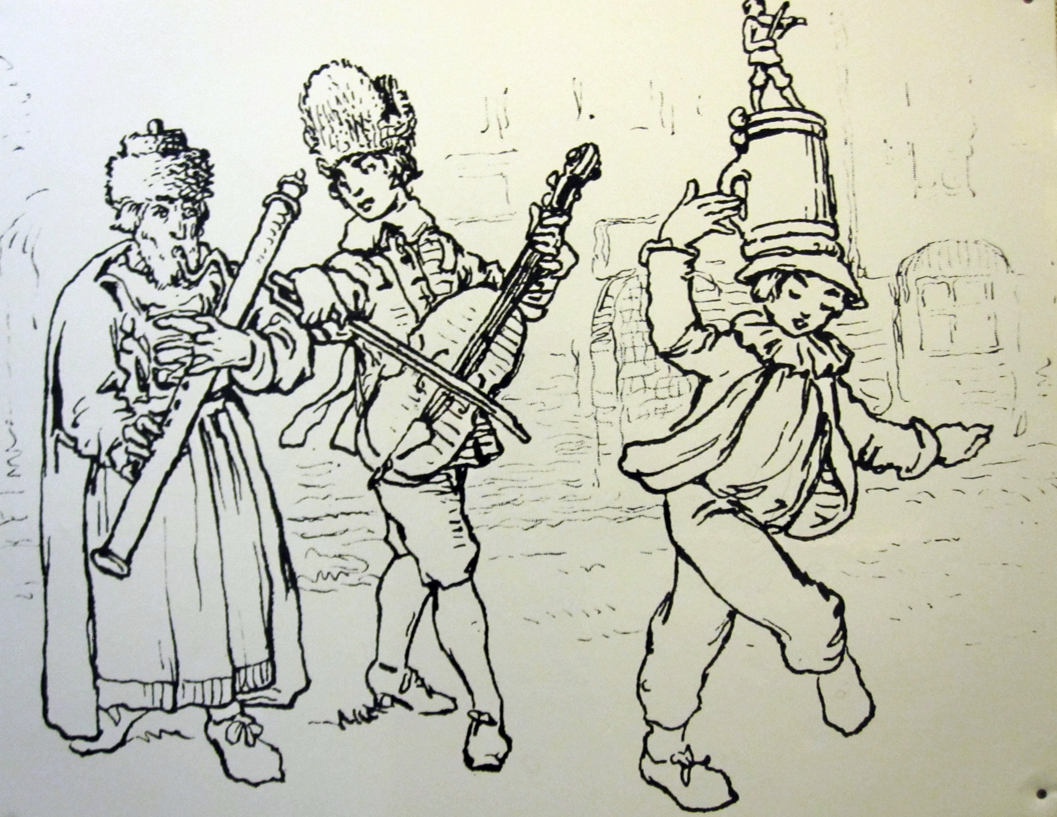 Músicos judíos, Praga, 1741.