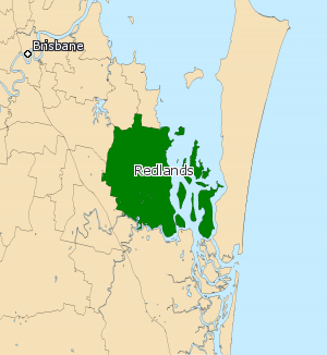 Electoral map of Redlands 2008 QLD - Redlands 2008.png