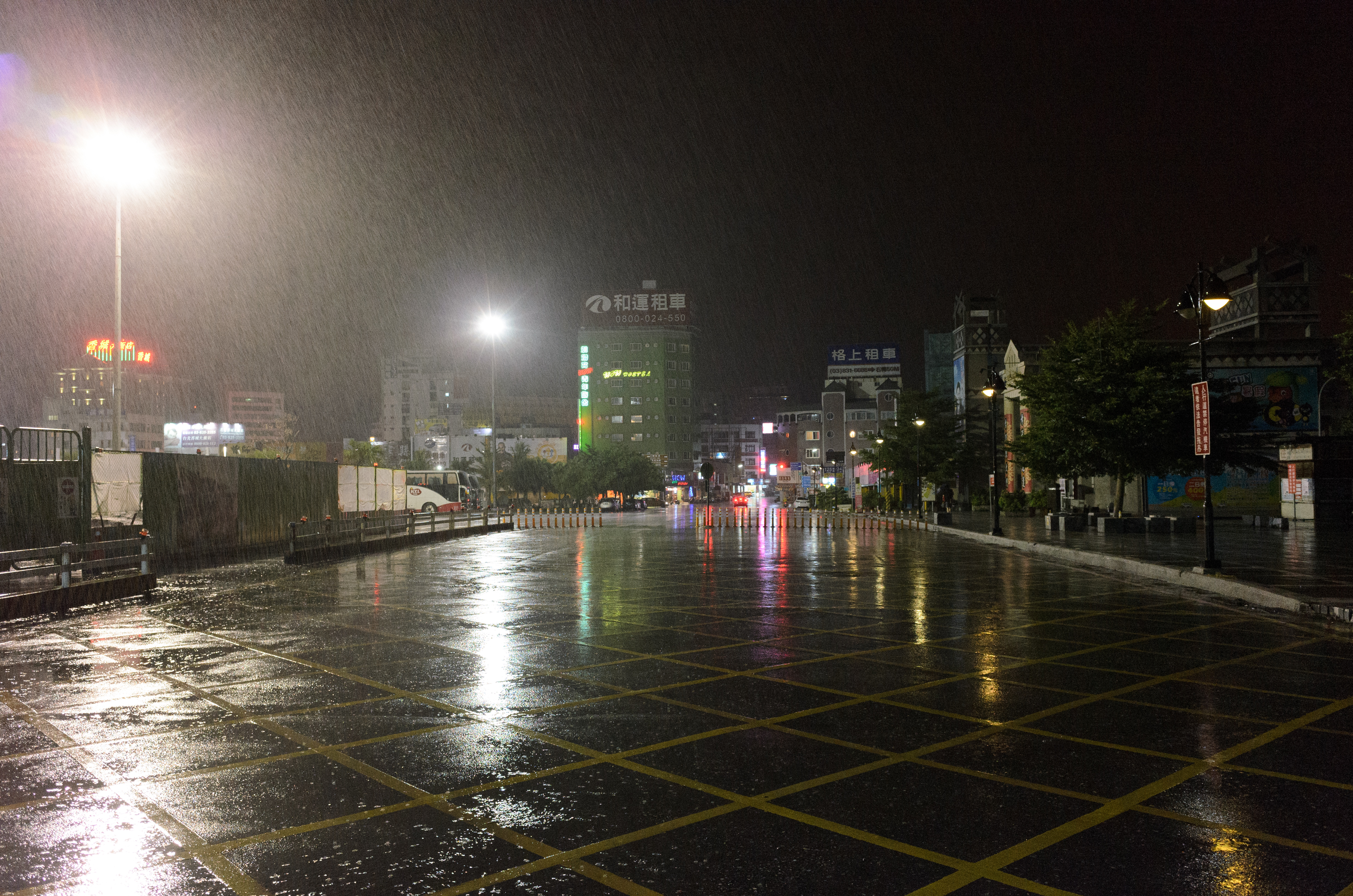 rainy night in the city