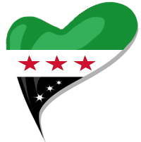 Vector Country Flag of Syria - Heart