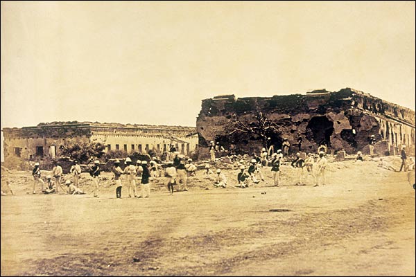 File:Up to 1,000 British troops, their families and loyal sepoys were holed up in Gen Wheeler's entrenchment in Kanpur for three weeks in June 1857 where they were constantly bombarded by a local prince, Nana Sahib's army..jpg