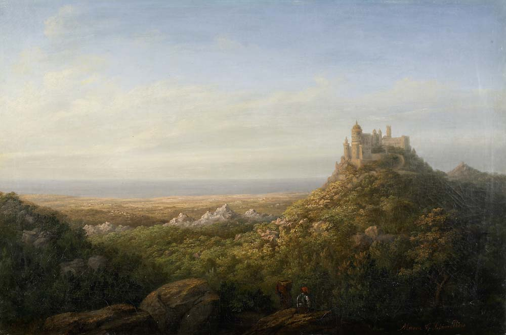 Vista do Palácio da Pena, do Castelo dos Mouros e do Vale de Colares - Maria Guilhermina Silva Reis.png